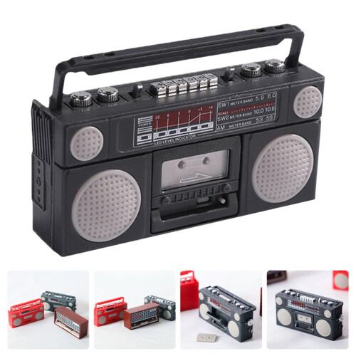 DEEPCRAFF Radio Modello in plastica nera 1 set 2