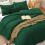 King Comforter Set Emerald Green 3-Piece Prewashed 2