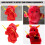 Drachen-Handpuppe Plüschtier für Kinder und Eltern Rot 2
