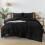 Black Boho King Comforter Set Microfiber 3-Piece 2