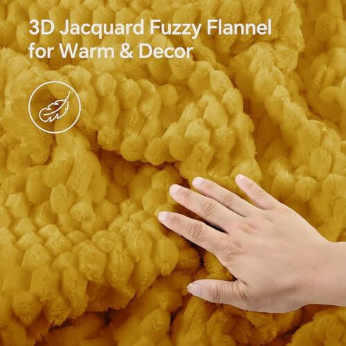 Fluffy Queen Comforter Set Yellow Fleece 3-Piece 2