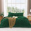 King Comforter Set Emerald Green 3-Piece Prewashed 6