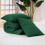King Comforter Set Emerald Green 3-Piece Prewashed 7