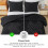 Black Boho King Comforter Set Microfiber 3-Piece 5