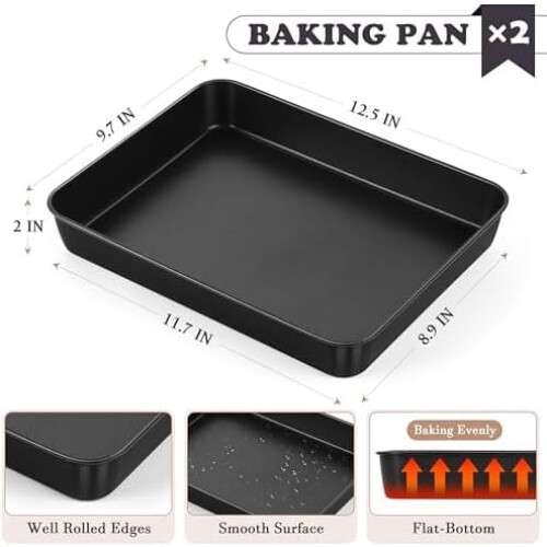 Bakeform i rustfritt stål, slippbelegg, 30 x 23 cm 1