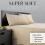 Twin XL bed sheet set taupe microfiber 4-piece 2