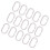 Drapery Hooks White Plastic C-Shaped 30Pack 1.6x1.2x0.2In 8
