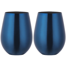 Ensemble de 4 verres à vin incassables en acier inoxydable – Verres à vin rouge et blanc sans pied de qualité supérieure, portables pour les