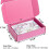 Ροζ κουτιά αποστολής 9x6,5x2" (25 τεμάχια), κυματοειδή θήκες αλληλογραφίας με 2