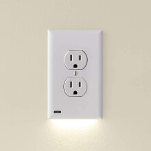 Simple - GuideLight [Pour prises doubles] - Remplace la plaque murale de prise électrique enfichable avec LED - Capteur marche/arrêt automatique -