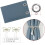 Stone Blue Blackout Curtains 52x96 inch Gold Palm Pattern 2 4