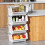 4 Pack Plastic Stacking Basket Organizer, Large Kitchen Open Front Stacking Storage Bins, White 5