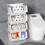 4 Pack Plastic Stacking Basket Organizer, Large Kitchen Open Front Stacking Storage Bins, White 6
