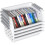 4 Pack Plastic Stacking Basket Organizer, Large Kitchen Open Front Stacking Storage Bins, White 7