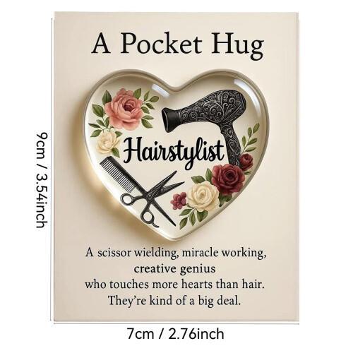 Δώρο για κομμωτήριο Pocket Hug – Μίνι διακοσμητικό σε σχήμα καρδιάς με κάρτες, 1