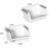 4 Pack Plastic Stacking Basket Organizer, Large Kitchen Open Front Stacking Storage Bins, White 2