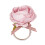 Rond de serviette rose à motif floral (12 pièces) 2