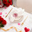 Rond de serviette rose à motif floral (12 pièces) 4