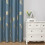Stone Blue Blackout Curtains with Gold Palm Print 2-Pack 2