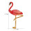 Rode emaille flamingo broche voor dames 4
