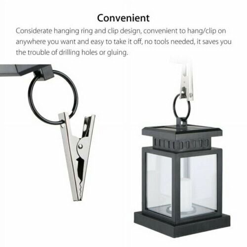 Lanterna solar de LED com clipe – Pacote com 1 unidade 2