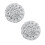 White Gold Plated 925 Sterling Silver Honeycomb Stud 1