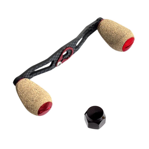 MAGIDEAL Angelrollengriff, Angelzubehör, Meeresangeln, Carbonköder, Rollengriff, Rot 2