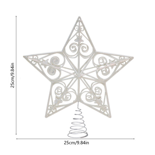 Glitzernde Mini-Sternen-Baumspitzen, 2 Stück, 25 cm 1