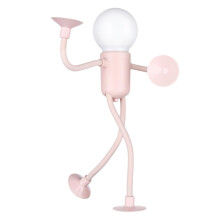 Veilleuse sportive amusante à forme changeante, compatible avec l'alimentation USB, lampe de bureau à ventouse flexible pour chambre et salle de