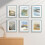 11x14 Picture Frames Set of 9 Rustic Blue Engineered Wood 6
