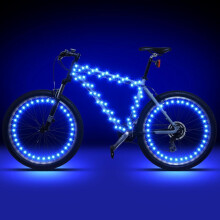 1 Pcs LED Bike Lights for Night Riding Bicycle Frame and Wheel Lights Battery Powered Bike Accessories Gifts for Adults Riding at Night