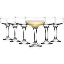 Ensemble de 6 coupes à champagne LAV (235 ml) – Compatibles avec les margaritas, les martinis et le vin – Verrerie vintage élégante pour les