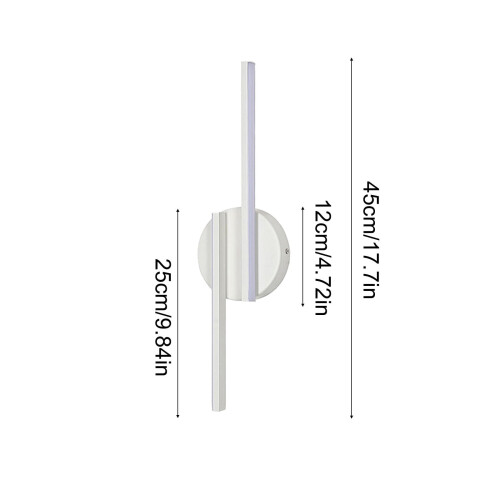 Applique murale moderne à LED – Acier inoxydable, 45 cm 2