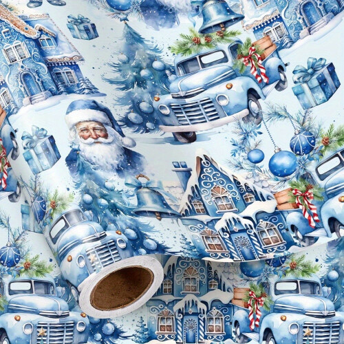 Rolo de Papel de Embrulho Vintage Winter Wonderland 58x23 polegadas