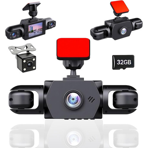 Σύστημα κάμερας αυτοκινήτου 4 φακών 360, 1080p HD, ασύρματο, νυχτερινή όραση, εγγραφή