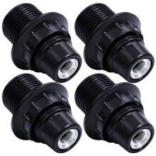 Lampholder Lyssokkel LED-rør Svart 4 stk