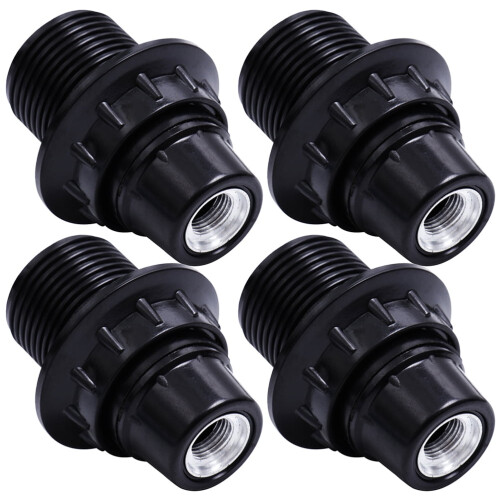 Lampholder Lyssokkel LED-rør Svart 4 stk