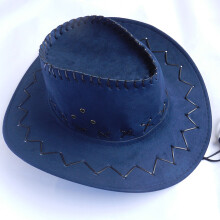 1 st Jeanshatt Blå Polyester Dam Herr Sommar Western Cowboyhatt Formbar Solhatt med Bred Brätte
