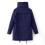 Women's Oversized Winter Jacket with Fleece Lining, Navy Solid Coat with Buttons & Pockets – Compatible with Cold Weather 5