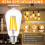 4 τεμάχια E27 Ρετρό Λάμπα LED Edison με Νήμα, Λάμπα AC220V, ST64 Γυάλινη Λάμπα, Vintage Κερί 2