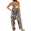 Macacão feminino com suspensórios, comprimento total, estilo casual, folgado, com bolsos e alças. 3