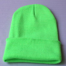 Berretto unisex morbido in maglia, caldo cappello invernale da sci, cappellino da baseball verde