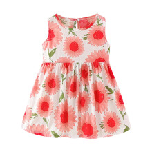 Ärmelloses Sommerkleid für Kleinkinder und Babys, Mädchen, mit Grafikprint, bequemes und bezauberndes Kinderkleid, 6 Monate - 7 Jahre (Rot, 5-6