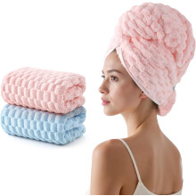 3er-Pack extra große Mikrofaser-Haartücher (61 x 107 cm), elastisches Band, superweich, Anti-Frizz-Turbane – für alle Haartypen geeignet