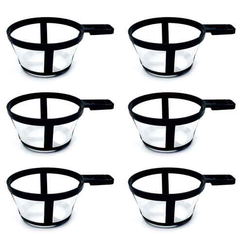 6Pcs Reusable Nylon Coffee Filters Permanent Basket for Coffee