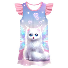 Sommerkleid für Mädchen, lässiges, ärmelloses Spielkleid mit Tiermuster für Kleinkinder, bequemes, locker sitzendes Schlafkleid für den Alltag,