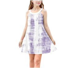 Vestidos para niñas, Vestido de niña, Vestido de juego de punto sin mangas para niñas y bebés, color morado, 7-8 años