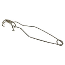 Pinzas de acero inoxidable para crisoles, ideales para trabajos de metalurgia en hornos de fundición. Herramienta para uso industrial y de