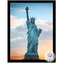 Cadre photo noir 20x20 pouces avec couvercle en plastique