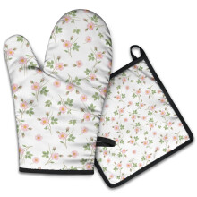 Gants de cuisine Ă motif floral, lot de 2, 19,5 x 30,5 cm